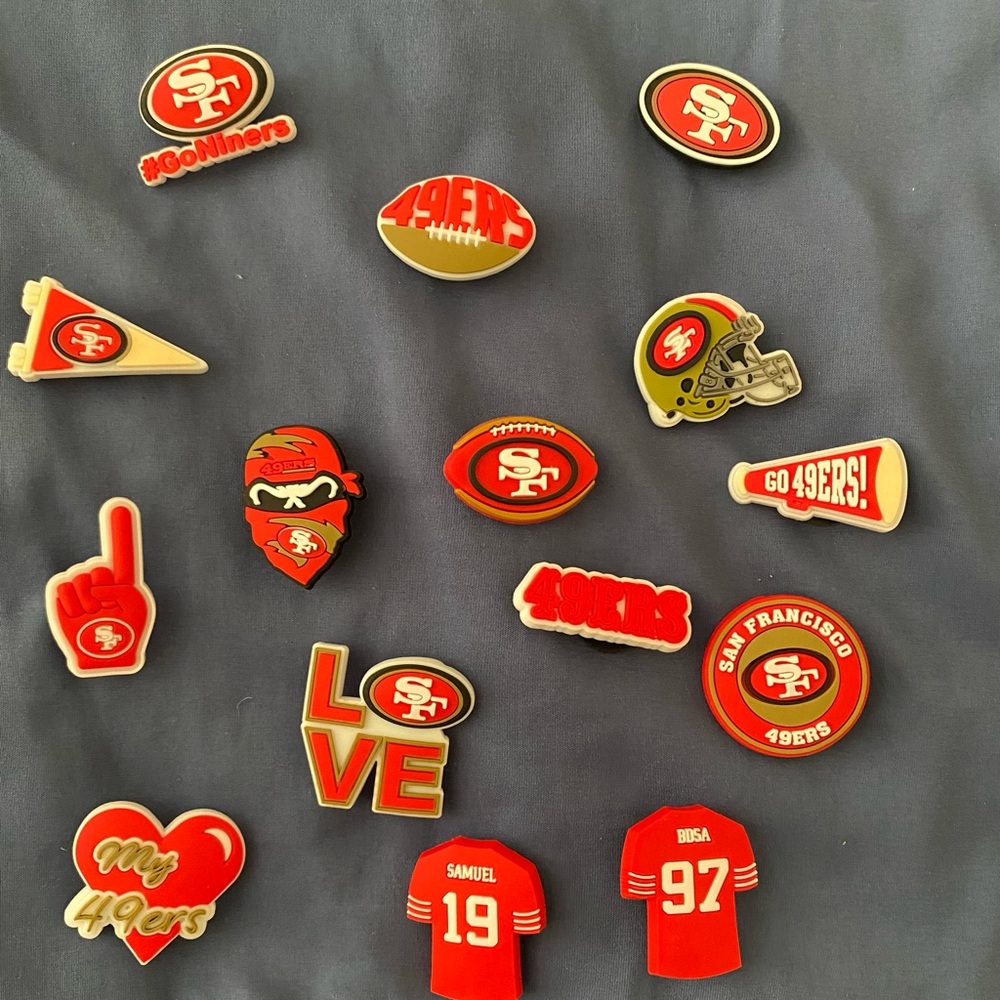 San Francisco 49ers Shoe Charm Set - New